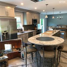 Steven Strauss Direct Kitchen Distributors Transformed This Unique Space Using 650 Painted Stone And Loads Of Cre In 2020 Kitchens Direct Kitchen Remodel Diy Kitchen