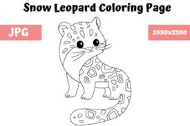 Select from 35919 printable coloring pages of cartoons, animals, nature, bible and many more. Coloring Page For Kids Snow Leopard Graphic By Mybeautifulfiles Creative Fabrica