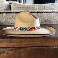 Beaded Hat Band Hatbands Cowboy Western Leather Aztec Beaded Hat Bands Hat Band Beaded Hat
