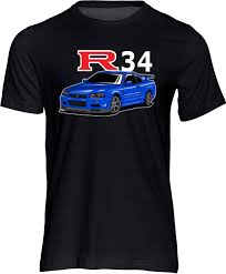 Dream Car Nissan Skyline R34 GTR T-shirt Black : Duke Video