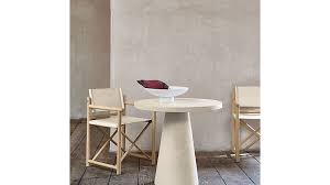 Mast Leather Director S Chair Reviews Crate And Barrel In 2020 Bistro Table Pedestal Dining Table Crate And Barrel