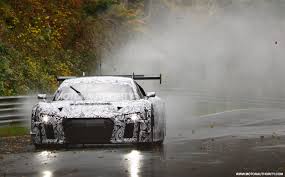 White, black, and red sports car, audi r8, race cars, vehicle. 2016 Audi R8 Lms Ultra Race Car Spy Shots