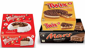 Die restlichen zutaten einrühren und dann die hälfte des teiges in eine mit backpapier augelegte kastenform füllen. Mars Tiefkuhltorten Maltesers Twix Mars Naschkater Com Das Sussigkeiten Marketing Blog