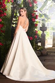 Ball gown wedding dresses come in all different forms. Elegant Satin Ball Gown Wedding Dress Style 2257 Mikaella Bridal