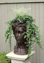 Statue Of A Woman S Head Bust Used As A Planter Diy Planters Face Planters Head Planters Download this premium vector about mannequin bust and head, and discover more than 10 million professional graphic resources on freepik. statue of a woman s head bust used