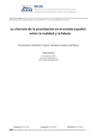 PDF) Clientela de la prostitución en el estado español: entre la realidad y  la falacia