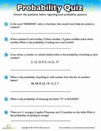 Here S A Great Opportunity For Your Child To Practice Probability He Ll Solve Word Problems About In 2020 Probability Worksheets Probability Math Probability Lessons
