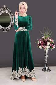 Sonbahar Kis Dantel Detay Kuyruklu Kadife Abiye Elbise Zumrut Urun Kodu Ygs6002 149 90 Tl Elbise Musluman Modasi The Dress