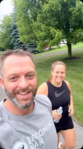 Getting our run in while