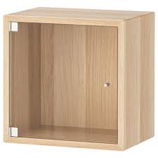 Eket Wandschrank Mit Vitrinentur Eicheneff Wlas Hier Bestellen Ikea Osterreich Armoire Murale Armoire Avec Portes Vitrees Porte Vitree