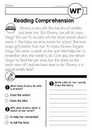 On subsequent pages, the questions associated with the passage are presented on the right, but there is not a static image of any part of the passage on the left; Digraph Wr Phonics Word Work Multiple Phonograms Phonics Words Phonics Worksheets Free Phonics