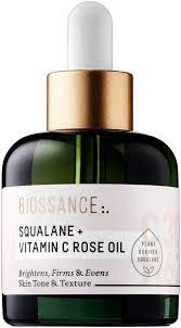 Biossance Squalane Vitamin C Rose Oil Rose Oil Simple Skincare Squalane