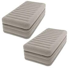 Intex Inflatable Prime Comfort Elevated Airbed With Built In Pump Twin 2 Pack Products In 2019 Inflatable Bed Twin Bed Sheets Air Mattress