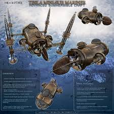 The ocean pearl mini submarine is a robust, safe, and practical 2 person (1 pilot + 1 passenger) personal submersible that offers an excellent field of view to the occupants. Second Life Marketplace T King Steampunk Tesla Mini Sub Mariner 3g Mono R7 Crate