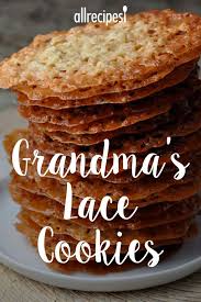 Grandma S Lace Cookies Recipe In 2020 Lace Cookies Lace Cookies Recipe Oatmeal Lace Cookies
