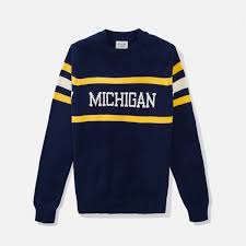University Of Michigan Retro Stadium Sweater Wolverines