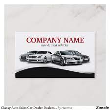 Classy Used Car Dealer Business Card Zazzlecom Used Car Dealer Car Dealer Classy Business Cards