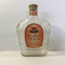 Crown Royal Peach Clear Glass Whiskey Bottle Empty 750ml 1 5 Pint Crownroyal In 2020 Crown Royal Bottle Bottle Crafts