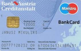Rzb group is one of the largest banks in austria. Bankkarte Bank Card Bank Austria Osterreich Col At Ms 0010 02