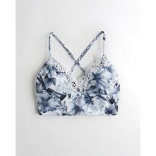 Hollister Lace Trim Longline Triangle Bikini Top 28