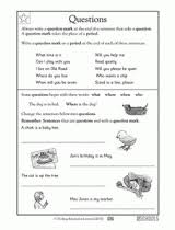 First, the teacher makes groups of two. Question Words Question Marks 1st Grade Kindergarten Writing Worksheet Greatschools