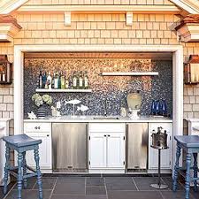 Love This Outdoor Bar With The Tile Backsplash Bars For Home Outdoor Kitchen Outdoor Kitchen Design