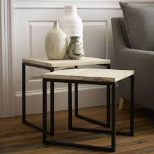 Box Frame Nesting Tables Wood Top Nesting Tables Living Room Side Table Living Room Coffee Table
