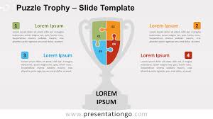 Google slide templates are saved on cloud storage which allows for easy access from any desktop and mobile device. Puzzle Trophy For Powerpoint And Google Slides Presentationgo