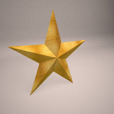 Free Low Poly Golden Star 3d Model Low Poly Gold Star Christmas Symbol Ornament Decorate Low Poly 3d Models Golden Star 3d Model