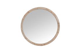 Miroir rond en bois en savoir plus. Miroir Rond Cadre En Bois Naturel 122 Cm Hellin