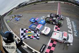 Watch the complete race from talladega on october 19, 2014 for more nascar news, check out: Nascar Talladega Truck Race Results Spencer Boyd Handed Win After Johnny Sauter Penalized