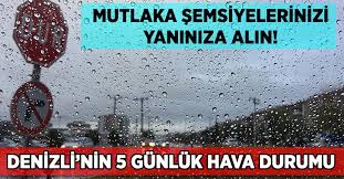 Denizli Nin 5 Gunluk Hava Durumu Deda Haber