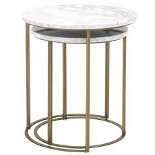 Benedict Modern Classic Gold Marble Round Nesting Coffee Table In 2020 Nesting Accent Tables Nesting Tables Round Nesting Coffee Tables