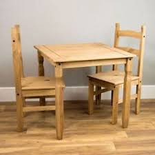 Where to shop for small kitchen tables. Small Natural Wooden Dining Table And 2 Chairs Set Kitchen Room Rustic Pine Ebay