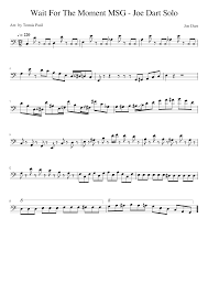0 ratings0% found this document useful (0 votes). Vulfpeck Wait For The Moment Msg Joe Dart Solo Sheet Music For Bass Solo Musescore Com
