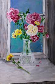At artranked.com find thousands of paintings categorized into thousands of categories. Acrylic Painting Of Flowers In A Vase Painting By Ronel Broderick