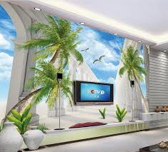 Sortiment bogat de tapete din europa în magazinele rafi decor în moldova. Benutzerdefinierte 3d Wallpaper Kokospalme Vlies 3d Gebaude Space Expansion Tapete Kuche Vinyl Tapete Papel De Parede Papel De Parede De Parede3d Wallpaper Aliexpress