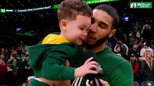 Jayson tatum remembered how hard his father, justin, was on him. Watch Jayson Tatum S Son Gives Wholesome Reaction To Dad S Game On Tv Against Raptors