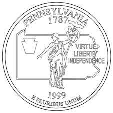 Quarter coin coloring page from united states category. 50 State Quarters Coloring Pages U S Mint For Kids
