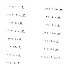 Math Worksheets Addition And Subtraction Subtracting Negative Numbers Negative Numbers Negative Numbers Worksheet