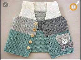 Harosa Modeli Erkek Yelek Youtube Baby Vest Baby Knitting Baby Boy Vest