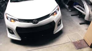 Wide body side skirts rocker panels.• rear spoiler duck tail.material: Corolla 2014 2016 Body Kit Z Type Video Instalation Front Side Youtube