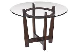 Medium Brown Charrell Dining Room Table 299 99 45 W X 45 D X 30 H With Images Glass Round Dining Table Glass Dining Room Table Round Dining Room
