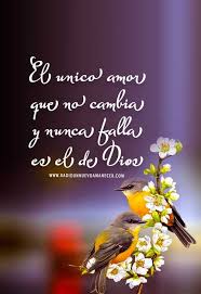 El Unico Amor Que No Cambia Y Nunca Falla Es El Amor De Dios En 2020 Frases De Bendiciones Mensaje De Dios Frases De Aliento