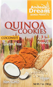 Andean Dream Gluten Free Quinoa Cookies Coconut Case Of 6 7 Oz Quinoa Cookies Quinoa Organic Snacks