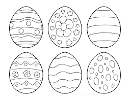 Glue the pieces of tissue paper to the egg. 66 Easter Egg Coloring Pages Templates Free Printables
