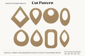 Download Earrings Template Cut File Graphic By Lifestyle Printable Co Creative Fabrica PSD Mockup Templates
