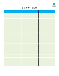 Kostenloses T Chart With 3 Columns