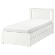 Songesand Struttura Letto Con 2 Contenitori Bianco Luroy 90x200 Cm Ikea It Bed Frame Bed Frame With Storage Adjustable Beds