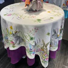 Order today for lighting fast shipping & wholesale pricing from the #1 restaurant supply store! Easter Rabbit Square Tablecloth 170 X 170 100 Linen Made In Italy Finch Lane